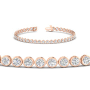 Diamond Bezel Set Tennis Bracelet 4 Carat
